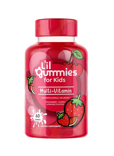 اشتري Multivitamin Gummies For Kids, 60 Vegan Gummies, Strawberry, Cherry, Orange Flavor, Supports Kid’s Growth And Immunity في الامارات