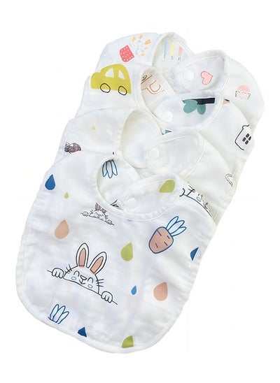 Buy Pack Of 4 Baby Cotton Bib Set in Saudi Arabia