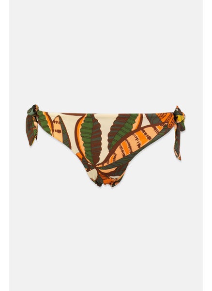 اشتري Women Printed Bikini Bottom, Green and Brown في السعودية