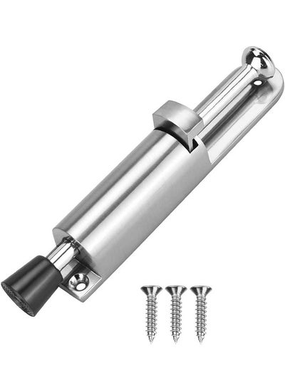 Buy Door Holder Metal Door Stopper Spring-Loaded Holder Floor Door Stopper Gate Holder On Door Holder with Foot Control for Inside Outside Door Balcony Doors in Saudi Arabia