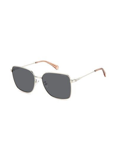 Buy Women's Polarized Square Sunglasses - Pld 4158/G/S/X Grey Millimeter - Lens Size: 58 Mm in Saudi Arabia