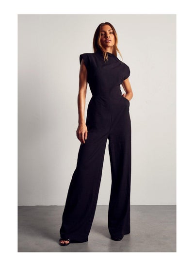 اشتري Linen High Neck Open Back Jumpsuit في السعودية