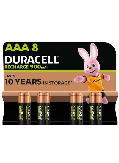 Buy 8 x Duracell 900mAh Rechargeable Battery AAA 8pcs in UAE