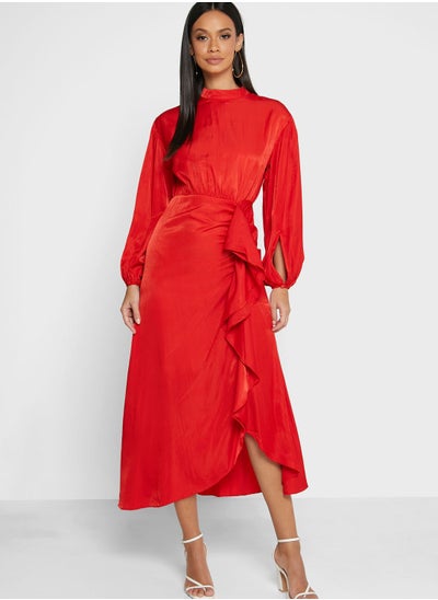 Buy Side Ruffle Detail Dress in Saudi Arabia