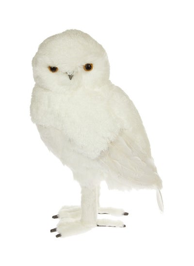 Buy Gulf Flowers Christmas Owl Ornament, White, 30cm x 23cm x 50cm - Large Elegant White Owl for Holiday Decor in UAE