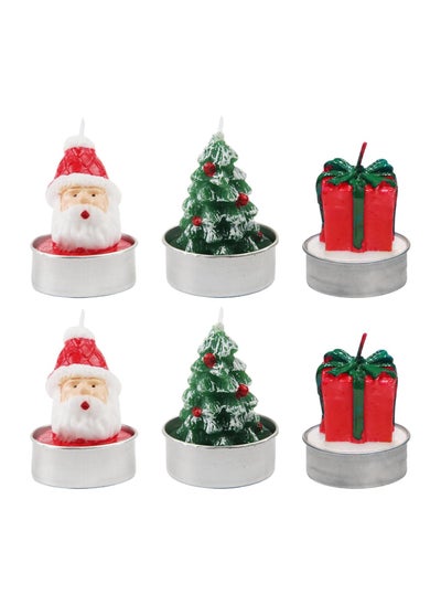 Buy 6pcs Mini Candle Head Design Small Antique Candles Christmas Tree Candle Gift Box Suitable for Dining Table Living Room Decor in Egypt