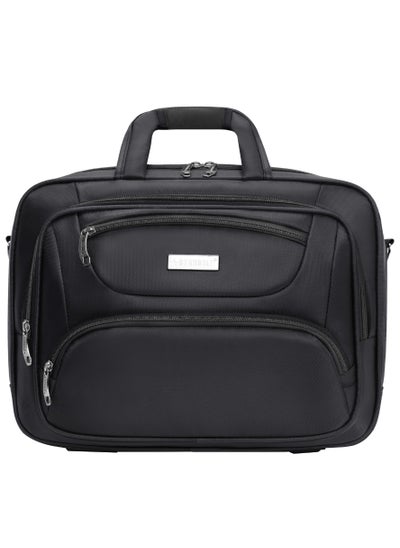 Buy Laptop Bag, Premium 15.6" Business Briefcase With Multiple Compartments, Padded Shoulder Strap, And Water-Resistant Material, Black in UAE