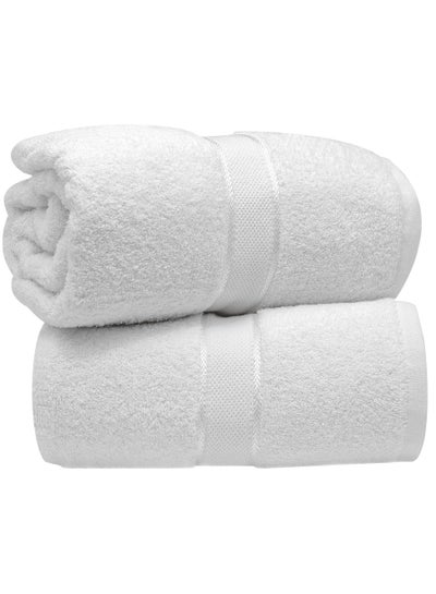 اشتري Bliss Casa - Jumbo Bath Sheet (2 Pack, 90x180 cm) - 500 GSM Large Bath Towel - Ring Spun Cotton Highly Absorbent and Quick Dry Extra Large Bath Towel - Super Soft Hotel Quality Towel في الامارات
