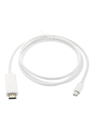 Buy Mini DisplayPort To HDMI Male Cable White in UAE