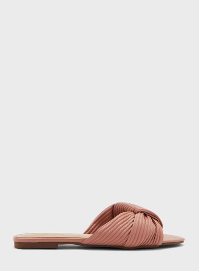 اشتري Pleated Knot Front Flat Sandal في السعودية