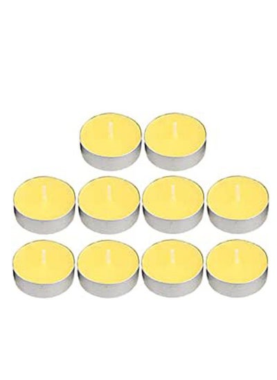 Buy 10 pieces of yellow round candles in Egypt