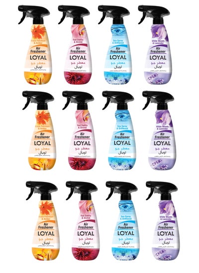 Buy Loyal Air Freshener 450ml Pack Of 12 Assorted in UAE