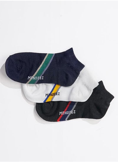 Buy Mendeez Printed Pack of 3 Ankle Socks in UAE