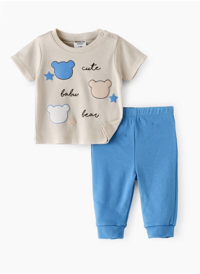 Buy Baby Boy T-Shirt and Jogger Set, Soft and Comfortable Cotton Set for Baby Boys, Perfect for Everyday Wear in UAE