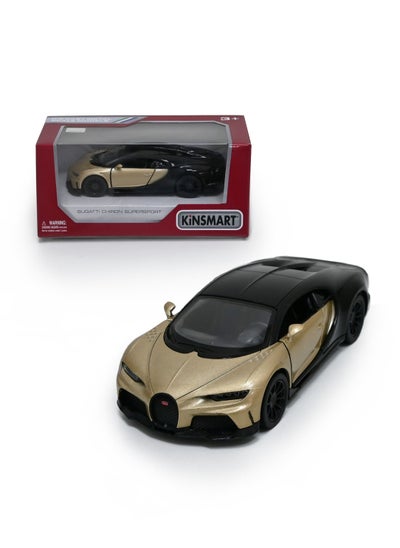 Buy Bugatti Chiron Super sport Car Die Cast Metal Doors Openable Pull Back Action Toy in UAE