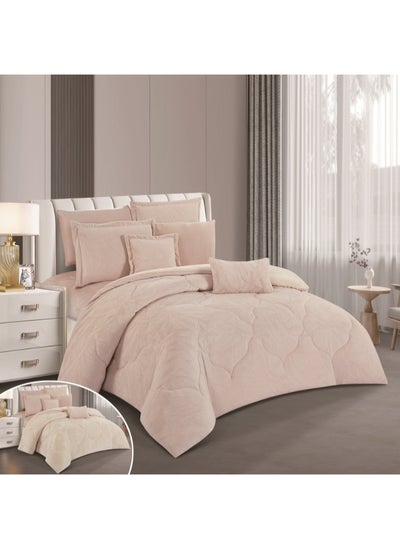 Buy Winter Duvet Set With Fur And Velvet Double-Sided Made Of Durable And Soft Fabric Heavy Filling 4 Pieces Single Size in Saudi Arabia