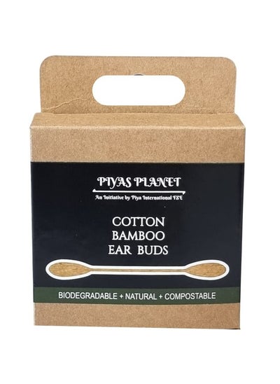 Buy Piyas Planet Eco Friendly Cotton Bamboo Buds (Pack of 80) in UAE