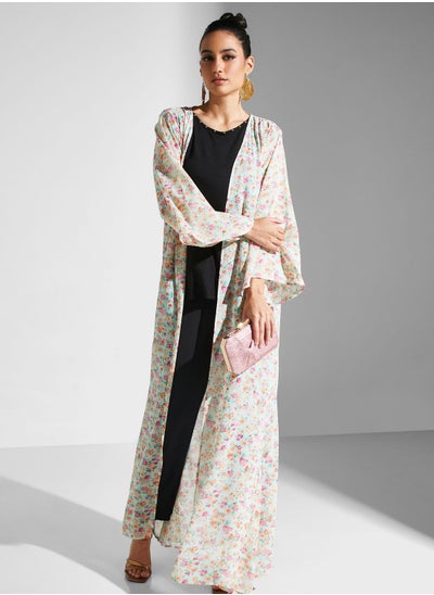 Buy Floral Printed Longline Kimono in UAE