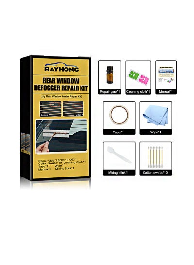 Buy Windshield Repair Kit Car Defogger Repair Kit Rear Window Defogger Repair Kit for Car Scratches & Broken Grid Lines Rear Window Defroster Grid Repair Kit Car Repair Tool for Scratched in Saudi Arabia