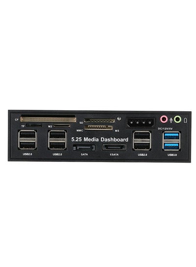Buy Multi-Function USB 3.0 Hub eSATA SATA Port Internal Card Reader PC Dashboard Media Front Panel Audio for SD MS CF TF M2 MMC Memory Cards Fits 5.25 in UAE