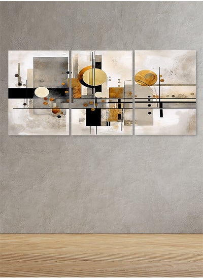 Buy Decorative Wall Art Painting With an Abstract Design 3 Pieces Size 120x60cm in Saudi Arabia