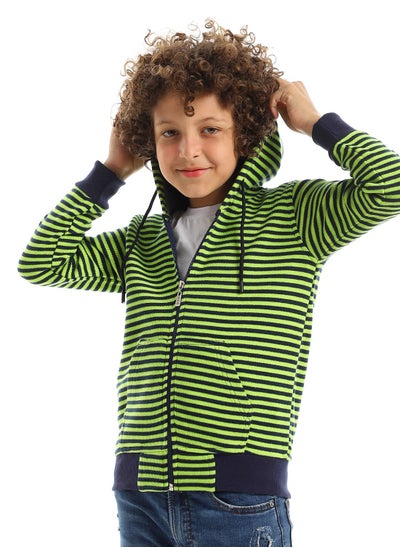 Buy Unisex Striped Hoodie With Zipper in Egypt