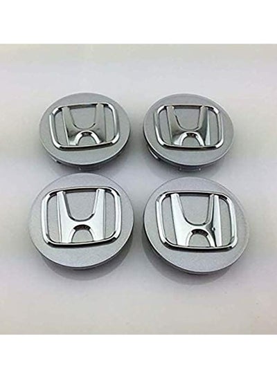 اشتري 4pcs 69mm Silver Wheel Center Hub Caps Wheel Fitting for Honda Civic Accord CRV Pilot في السعودية