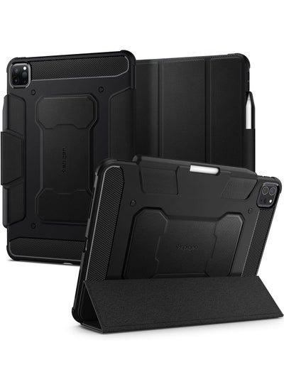 Buy Rugged Armor Pro iPad Pro 11 inch Case Cover M2 4th Generation (2022) /  3rd Gen (2021) / 2nd Gen (2020) / 1st Gen (2018) with Pencil Holder - Black in UAE