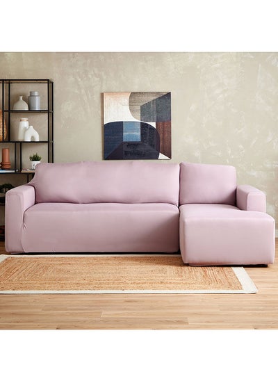 Buy Squab Solid 3-Seater Right Corner Sofa Cover 230 x 150 cm in UAE