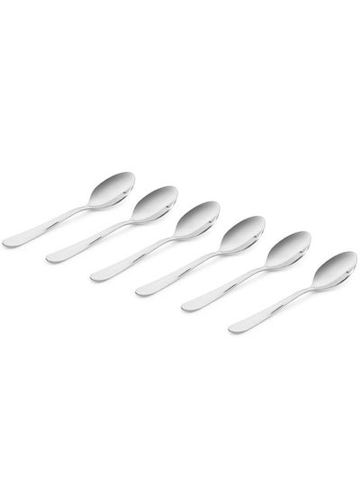 اشتري Silvanna 6-Piece Tea Spoon Set, Silver - 13.5 cm في الامارات