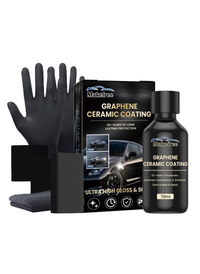 اشتري Graphene Ceramic Coating for Automotive,Ceramic Coating for Cars, Graphene Coating for Car Detailing, Long-Lasting Protection Kit for Car Detailing (70ml) في الامارات