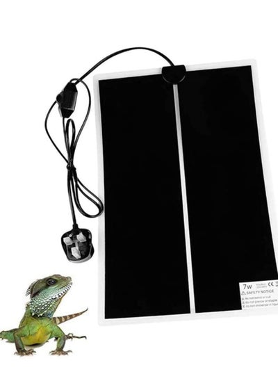 Buy Reptile Heat Mats, Adjustable Heat Pad with Temperature Control for Reptiles Turtle, Tortoise, Snakes, Lizard, Gecko, Spider, Crawler - Safety Aquarium Mat Thermostat in Saudi Arabia