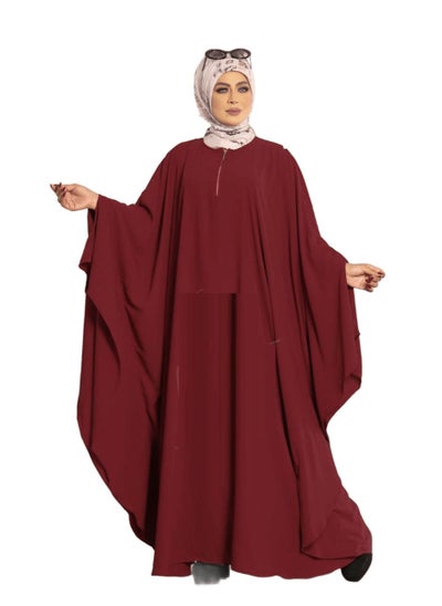 Buy Abaya material of Saudi royal crepe material, one size, can be worn up to 150 kilos for women in Egypt