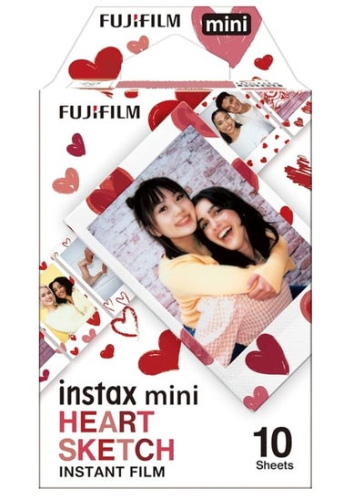 اشتري Fujifilm Instax Mini Heart Sketch Instant Film Pack (10 exposures) في مصر