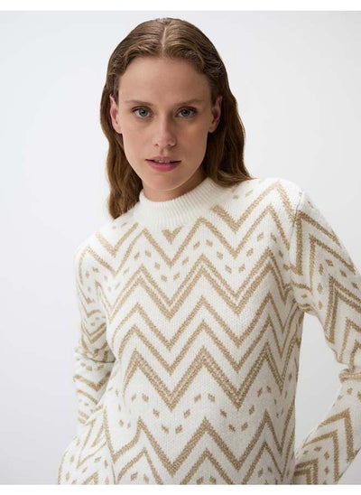 اشتري Long Sleeve Patterned Winter Sweater Sweater في مصر