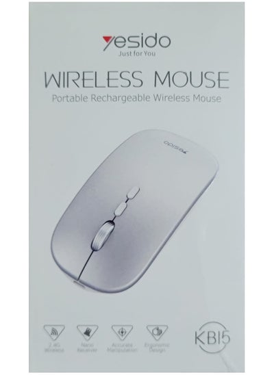 Buy Rechargeable Wireless Mouse KB15 in Saudi Arabia