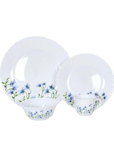 Buy La Opala Minerva Eternal Joy 44 Pcs Dinner Sets Plates Microwave Safe & Dishwasher Safe Minimalist Style Lightweight Utensil Set-Reusable in Saudi Arabia