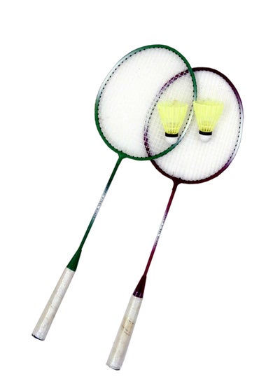 اشتري H PRO 2 Player Badminton Racket Birdie Set| Lightweight Badminton Equipment for Kids & Adults| Perfect for Beginner في الامارات