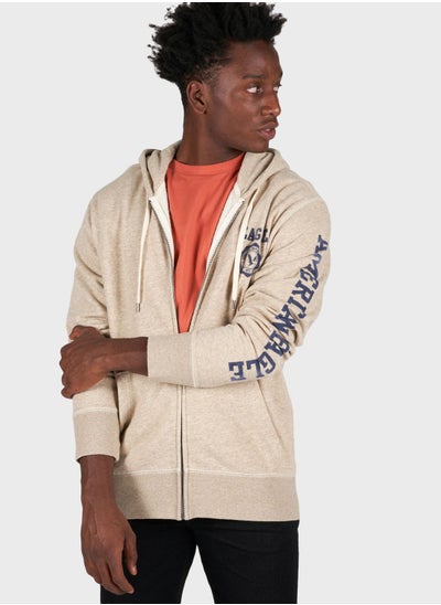 Buy Logo Sleeve Zip Through Hoodie in UAE