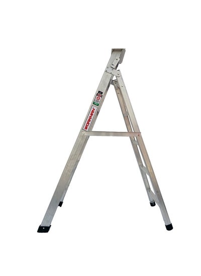 Buy Dual Purpose Aluminum Ladder - Lightweight, Telescoping Ladder for Home, Office & Outdoor Use | 6 Steps Folding Ladder with Anti-Slip Design | Heavy-Duty Multi-Use Ladder | 1.8 Meters in UAE