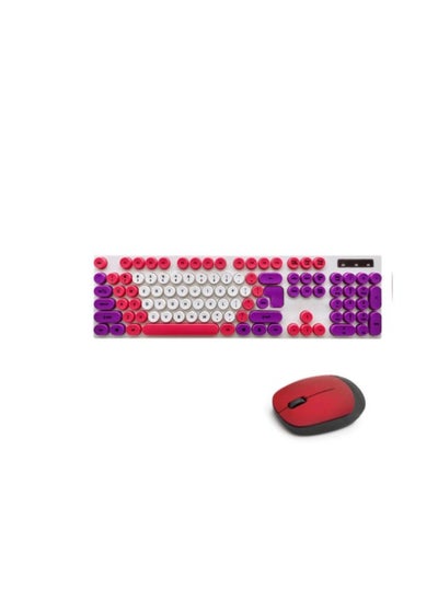 Buy Zero ZR-8406 Wireless Keyboard and Mouse - Multi Color in Egypt