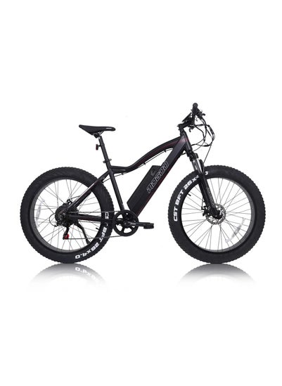 Buy Mogoo Orion Fat Tire E Mountain Bike 26" - 750W Motor - 48V 12.4AH Battery - 7 Speed Shimano Drivetrain - Max Speed 32Km/H - Off-Road Electric Bicycle with 4.0" Fat Tires - Beach Desert E-Bike - Black in UAE