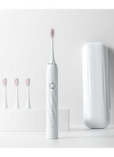 اشتري Electric Toothbrush Super Soft Waterproof Teeth Cleaning Artifact Battery Powered With 3 Different Heads في الامارات