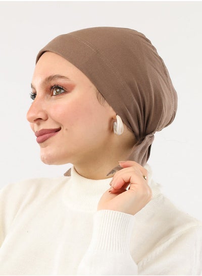 اشتري Padded Cotton Bonnet Brown For Women في مصر