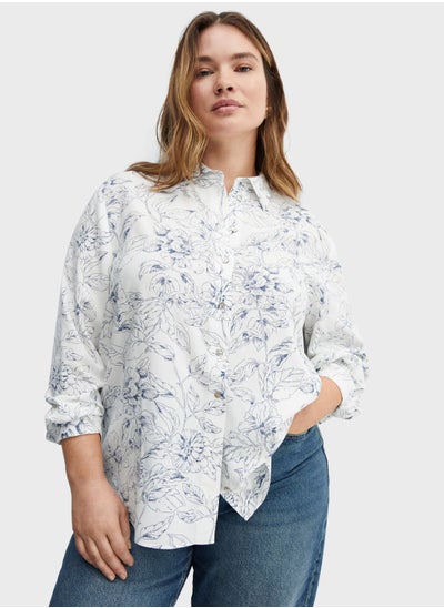 اشتري Floral Print Button Down Shirt في الامارات