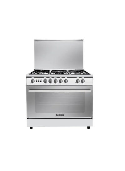 Buy General Supreme Gas Cooker, 5 burners 80*55 cm, full safety, Steel in Saudi Arabia