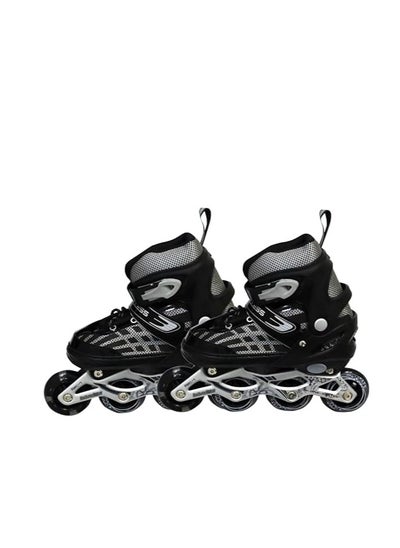 اشتري Inline Adjustable Skates Large Size 39 EUR (UK 5.5) - 43 EUR (UK 9) for 12 Years and Above |  Aluminium Chassis and 70 mm  Wheels | Front Wheel Flash في الامارات