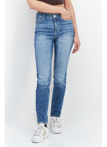 اشتري Women Skinny Fit Wash Stretchable Denim, Blue في الامارات