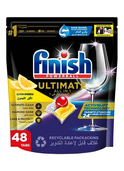 Buy Powerball Ultimate All In 1 Dishwasher Detergent Tablets Lemon Sparkle 48 Tabs in Saudi Arabia