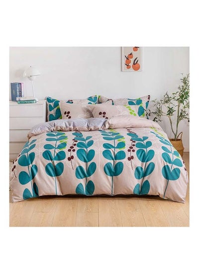 Buy 6-Piece King Size Duvet Cover Set Microfibre Lochinvar 1 Duvet Cover 220x240 cm, 1 Fitted Sheet 200x200+25 cm, 4 Pillow Cases 48x74cm Multicolour in UAE